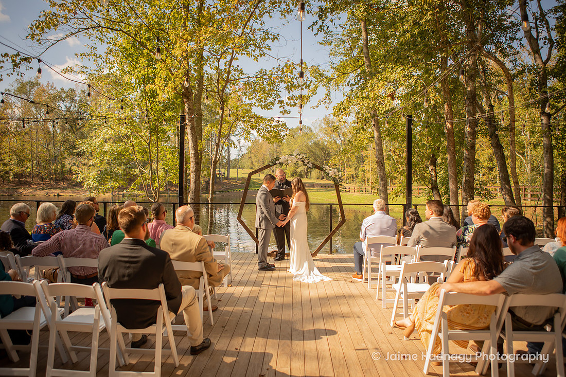 Micro Wedding by a Pond | Asheville Elopement Photographer | Greenville SC | Piney Grove Ranch