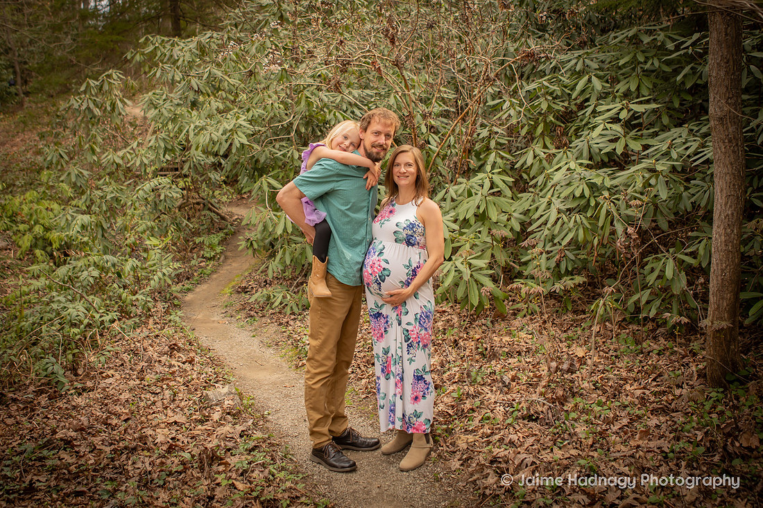  Maternity Family Photos at Botanical Gardens Asheville | Photographer
