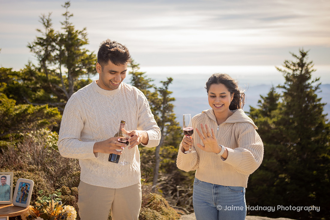 Romantic Proposal in the mountians | Asheville Photographer