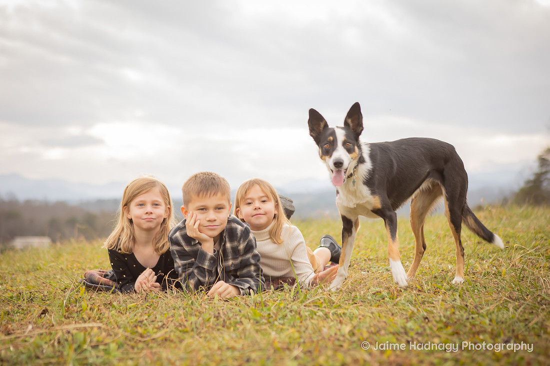 Outdoor Fun Family Portrait Session
