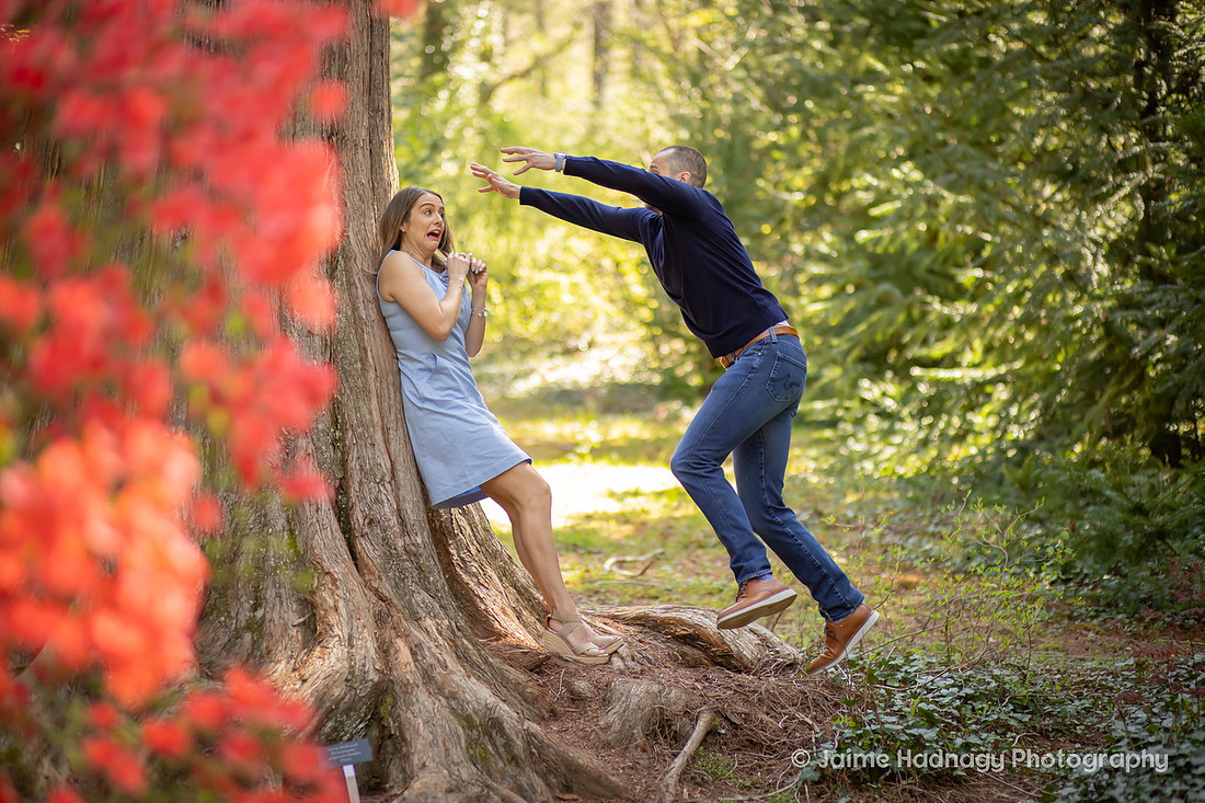 Engagement Photos in the Gardens of the Biltmore 
