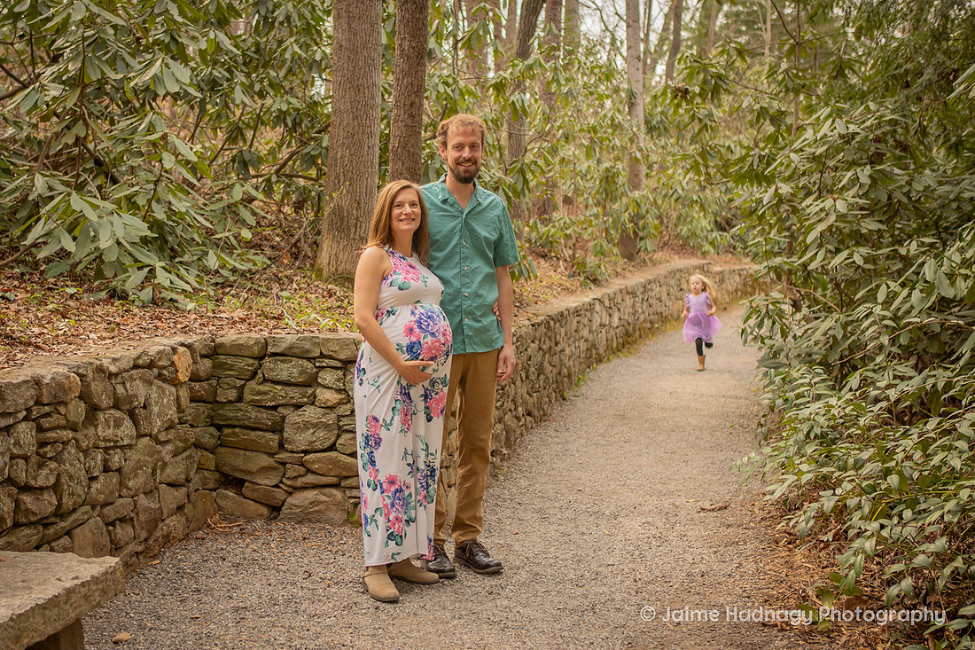  Maternity Family Photos at Botanical Gardens Asheville | Photographer