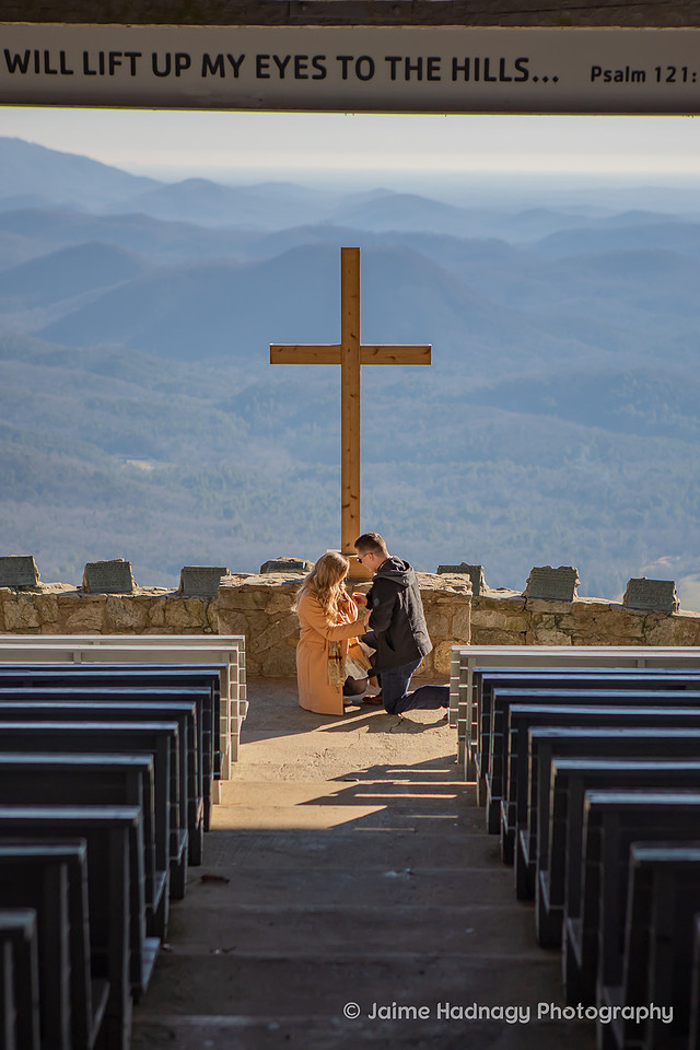 Surprise Proposal Photos at Pretty Place | Asheville Photographer