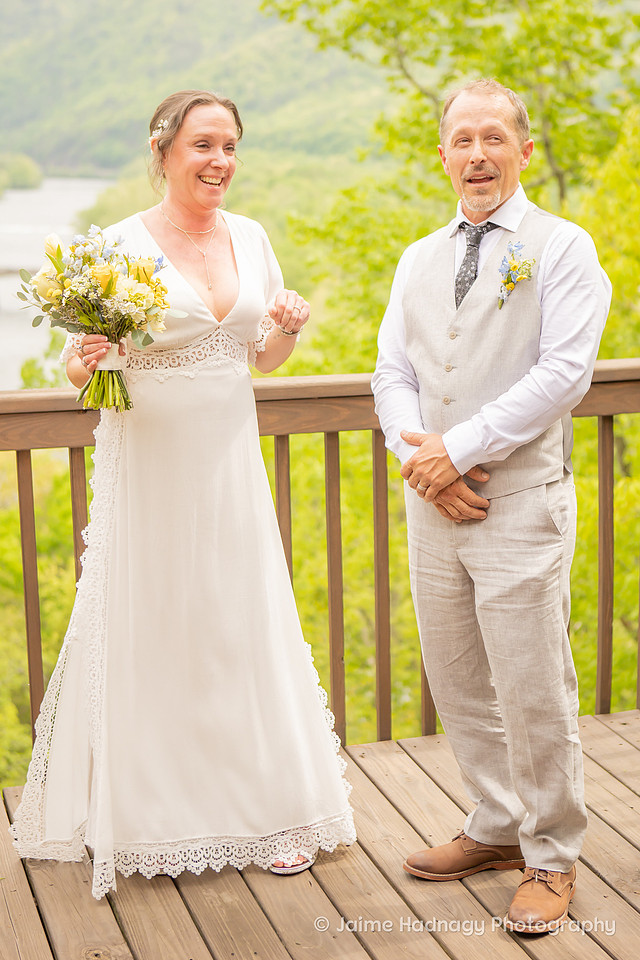 Outdoor Elopement at Airbnb | Hot Springs NC | Asheville Wedding Photographer