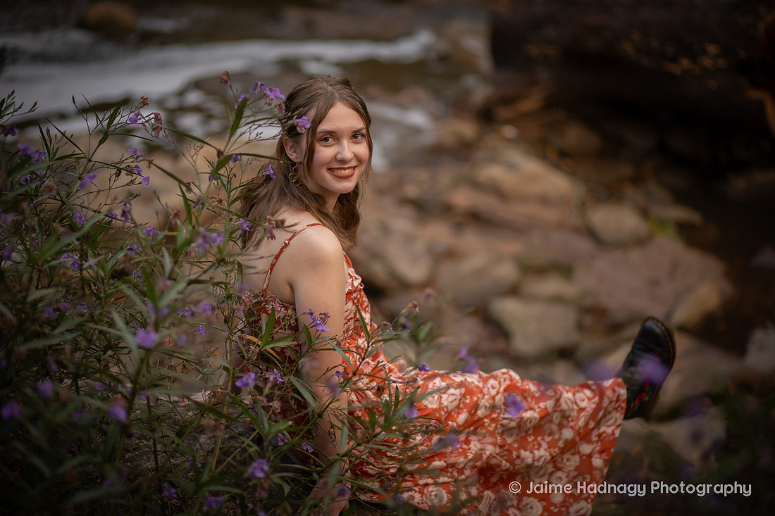 Senior Pictures at Rock Quarry Garden | Asheville Photographer