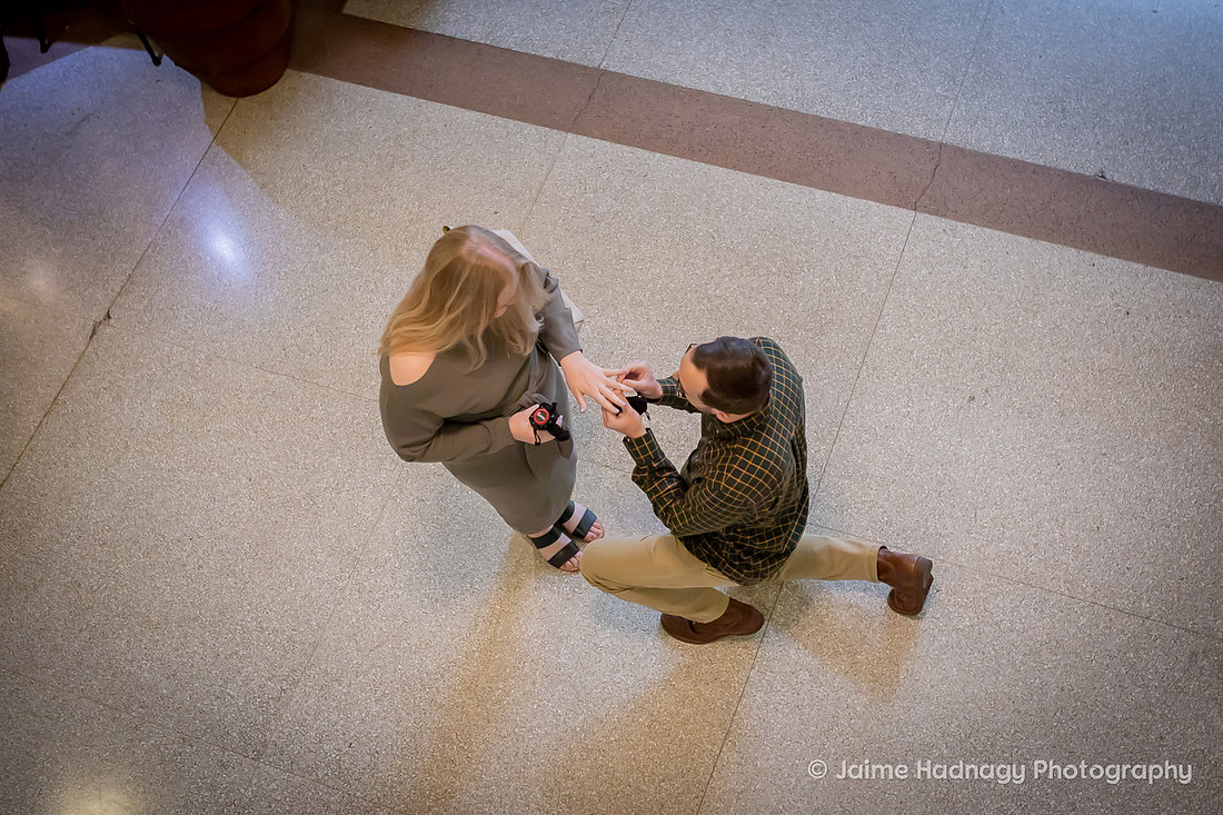 Surprise Proposal at The Grove Arcade | Asheville Engagement Photographer