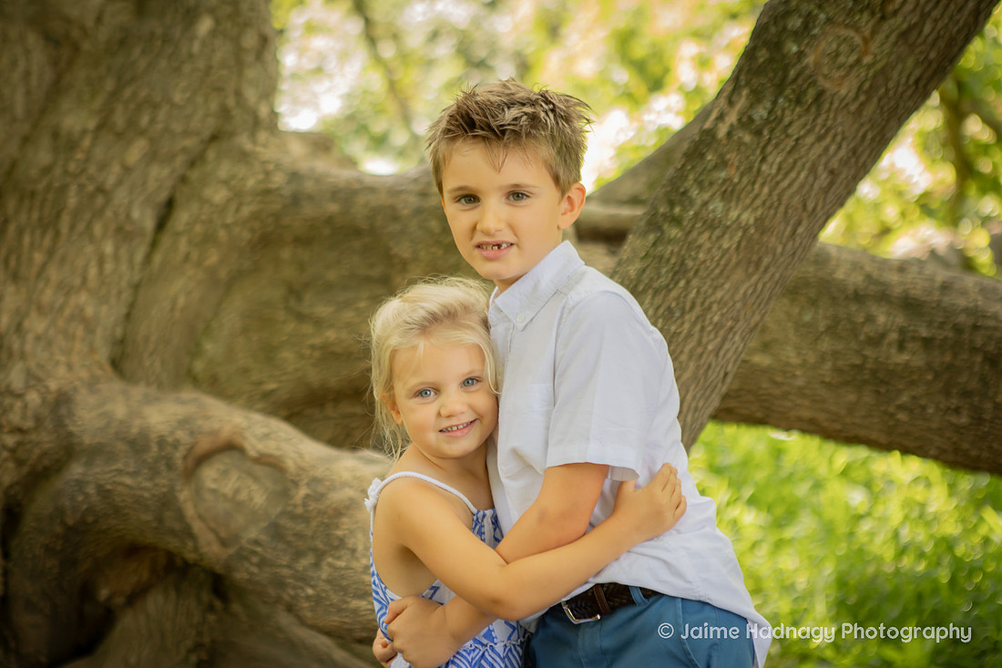 Family Portrait with Big Tree | Asheville Photographer