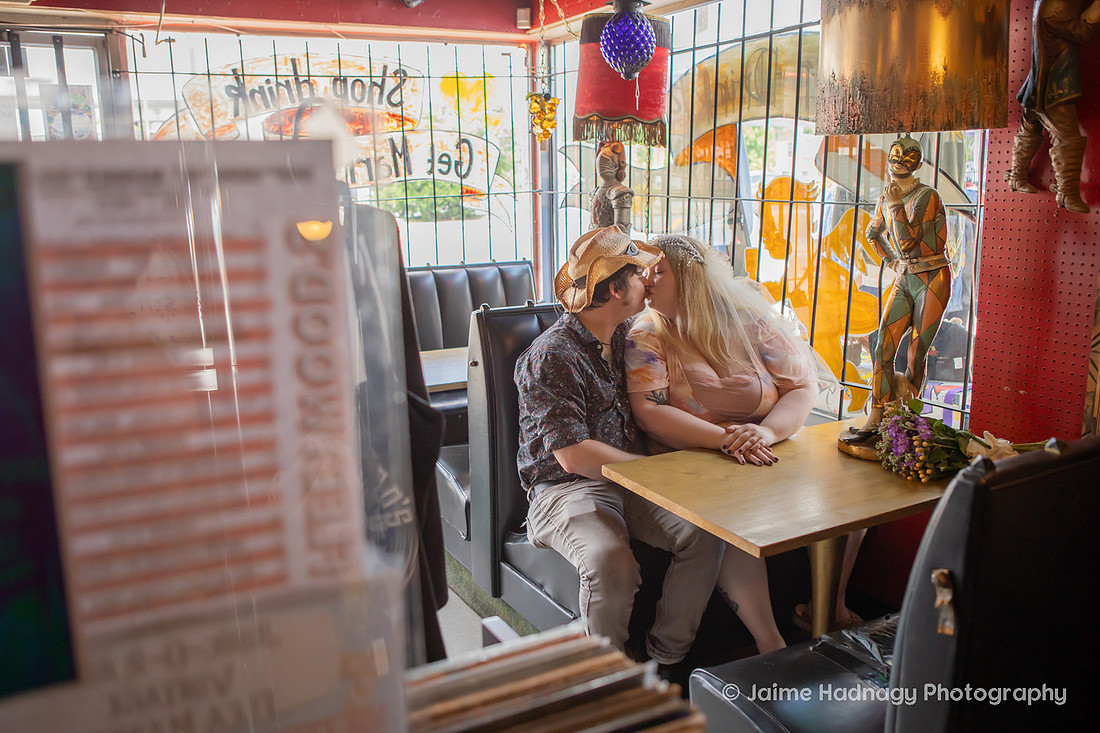 Last Minute Elopement at Fleetwoods Rock n Roll Chapel | Asheville Wedding Photographer