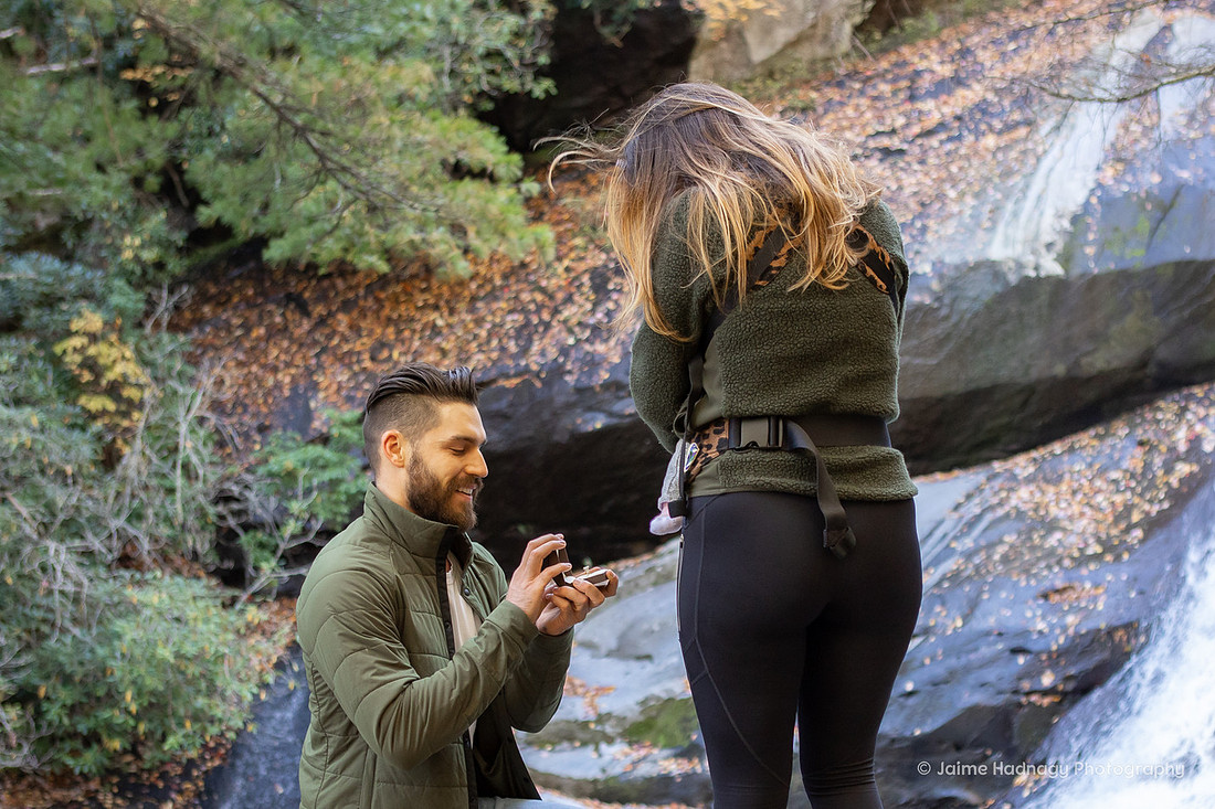 Linville Gorge Surprise Hiking Proposal