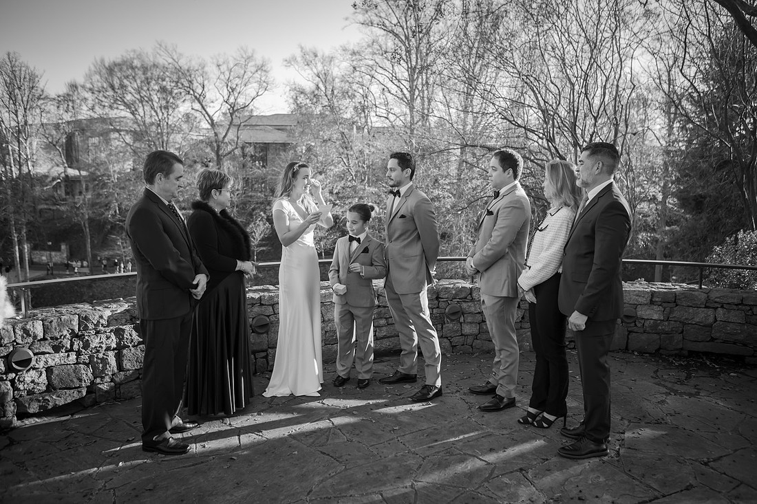 Small Wedding at Falls Park Greenville SC Elopement Photographer