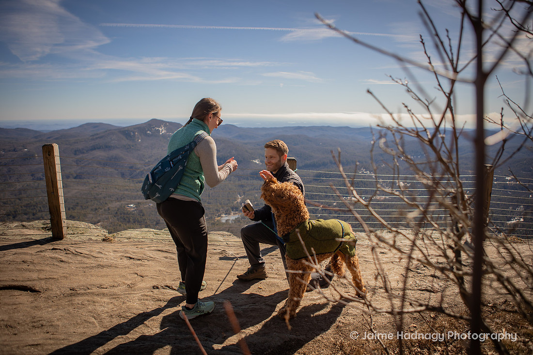 Winter Hiking Proposal | Cashiers Engagement Photographer