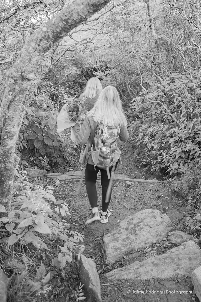 Asheville Surprise Hiking Proposal Photoshoot