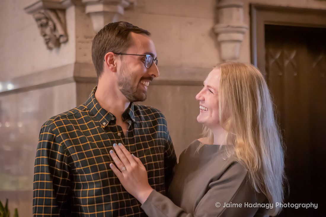 Surprise Proposal and Engagement Photos at The Grove Arcade | Asheville Photographer