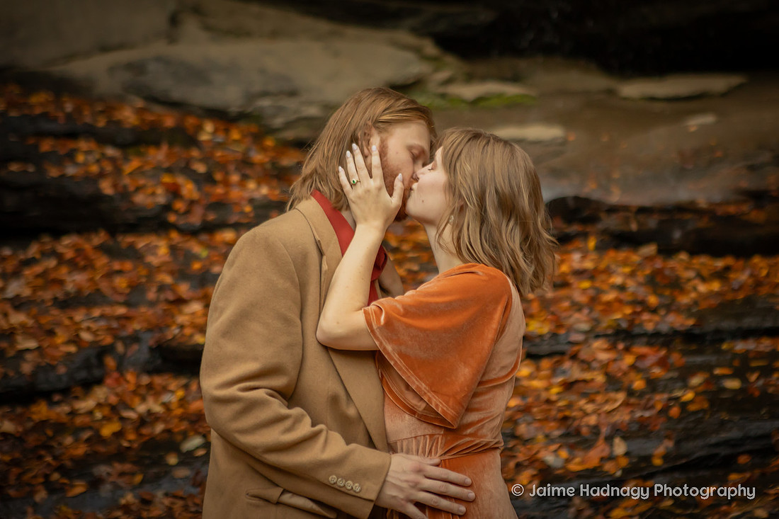 Moore Cove Falls Engagement Photos | Asheville Photographer