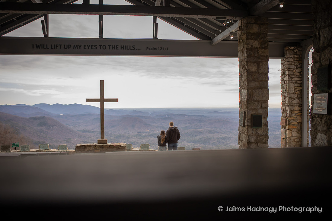 Surprise Winter Proposal at Pretty Place | Asheville Engagement Photographer