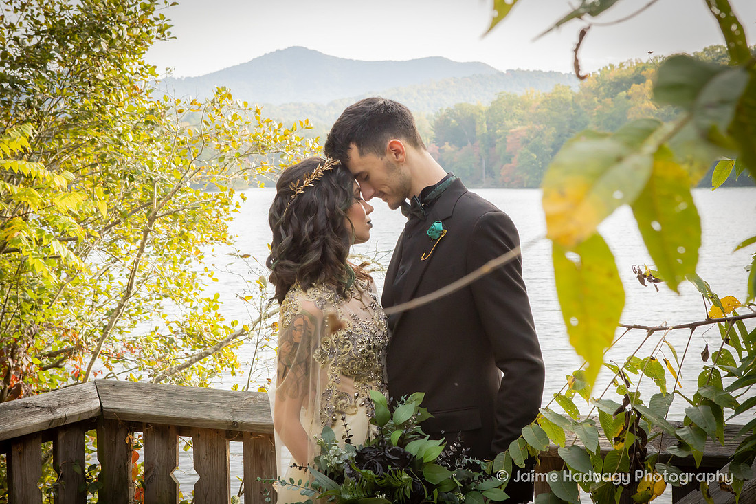 Asheville Wedding Photographer Micro Wedding Outdoors in Autumn