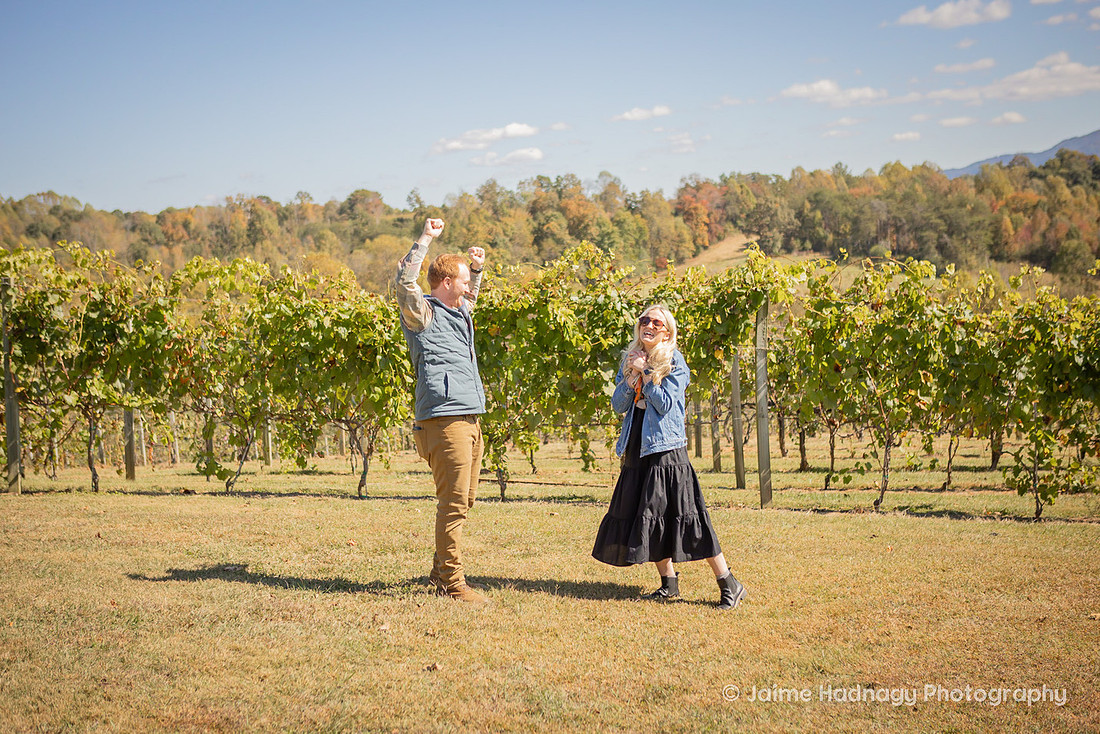 Surprise Proposal at Silverfork Vineyard | WNC Engagement Photographer