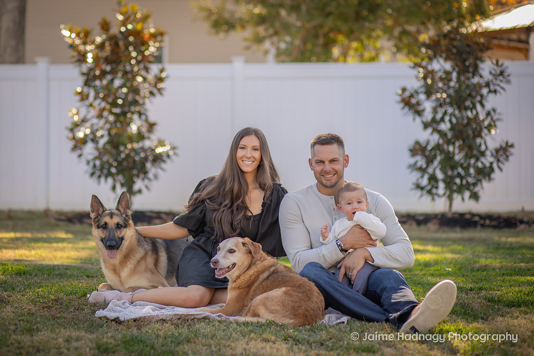 Family Photos with Baby and Dogs | Asheville Photographer