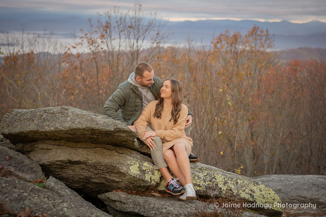 Engagement in the mountains | Asheville Proposal Photographer WNC