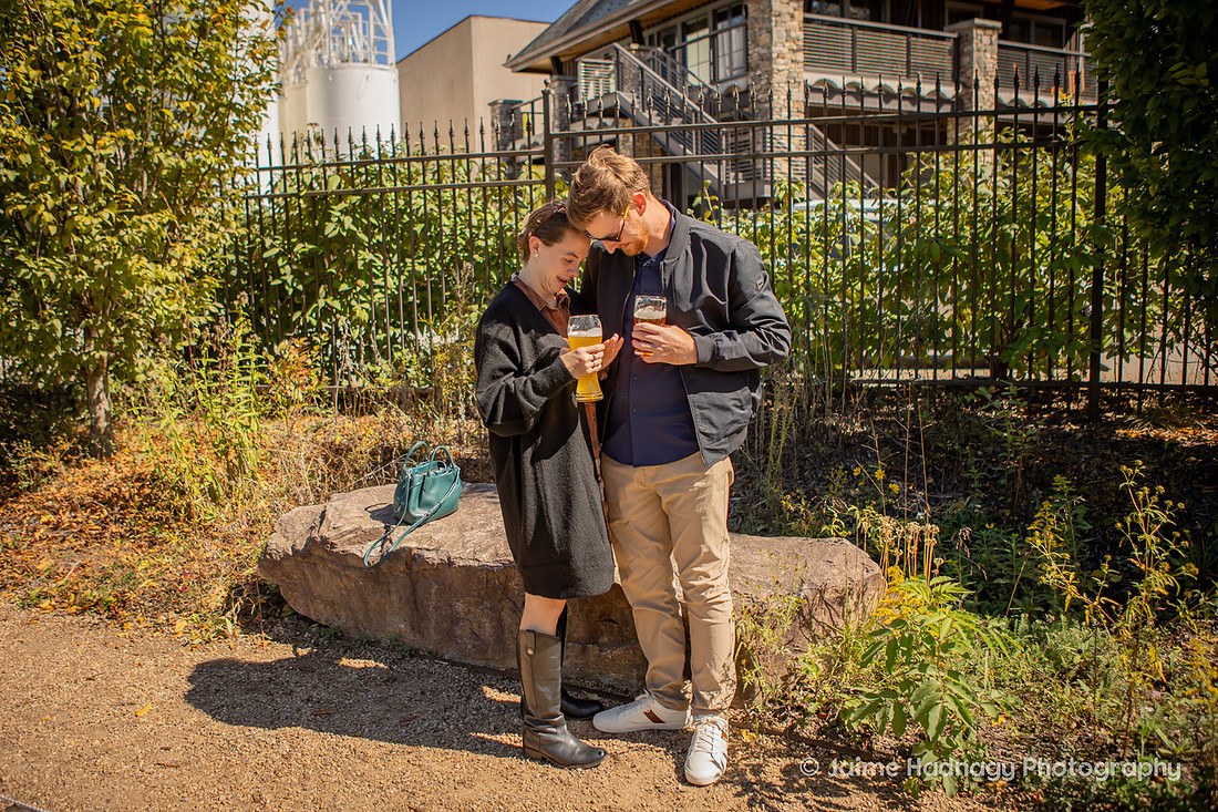 Getting Engaged at a Brewery in Sierra Nevada | Asheville Proposal Photographer