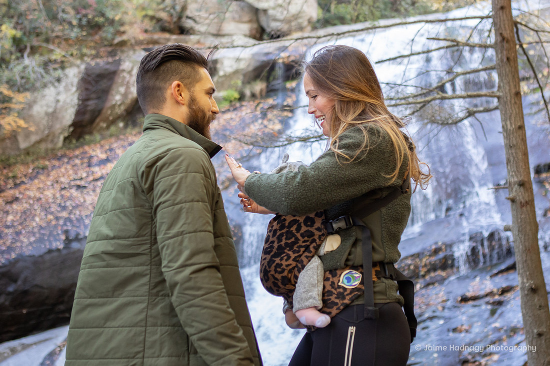 Mountain Waterfall Surprise Proposal | Linville Gorge Photographer